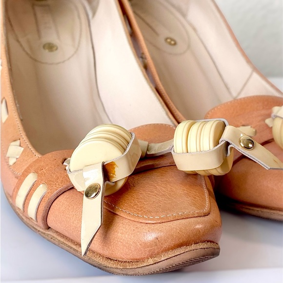 CELINE Vintage Leather Loafer Heels - Picture 2 of 14